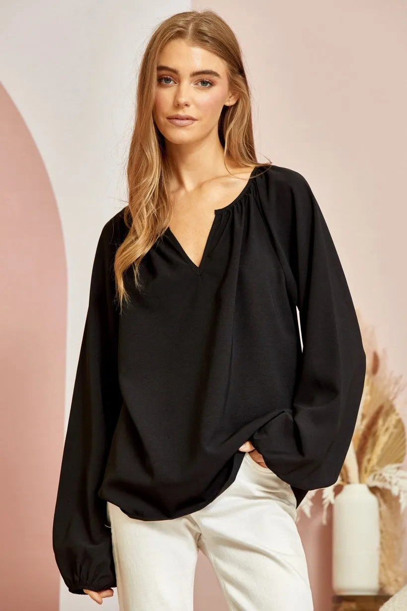 I Hear You Blouse - Black