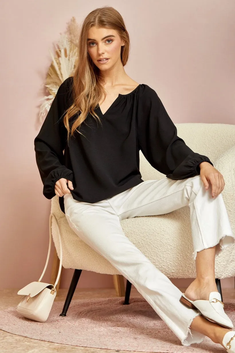 I Hear You Blouse - Black