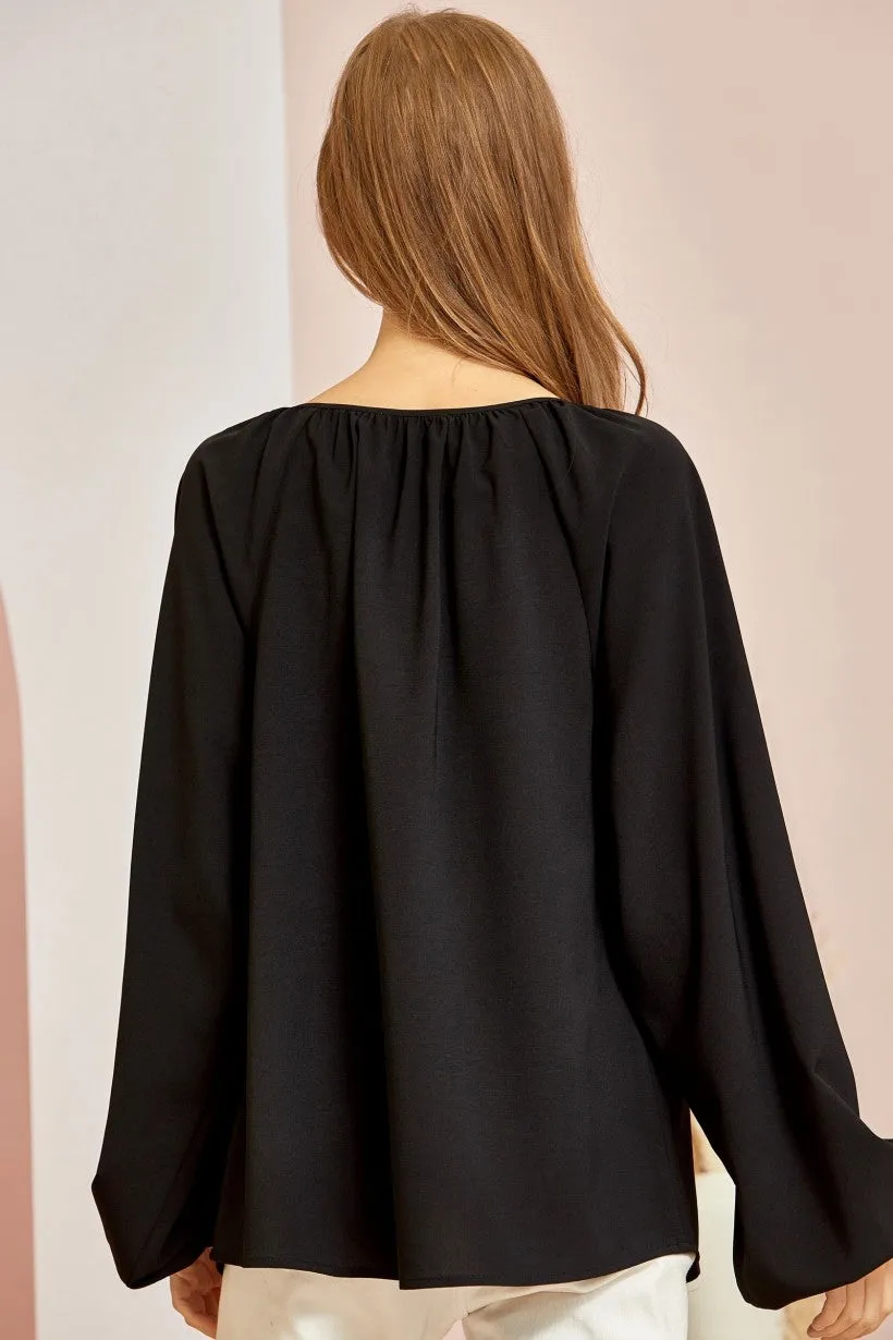 I Hear You Blouse - Black
