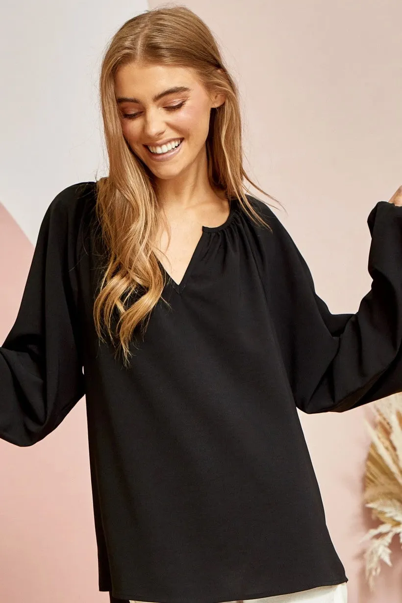 I Hear You Blouse - Black