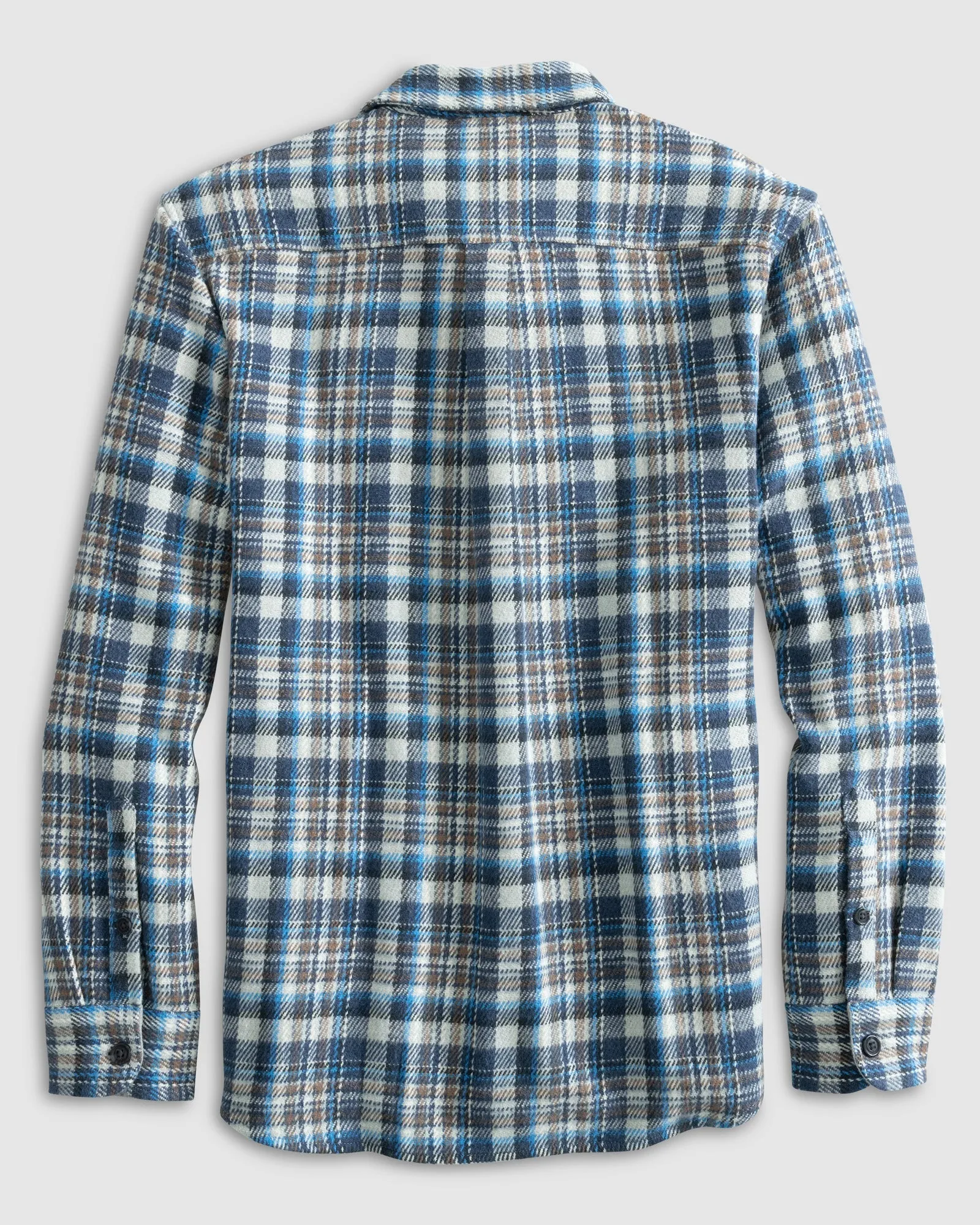 Johnnie-O Opry Flannel Shacket Laguna Blue