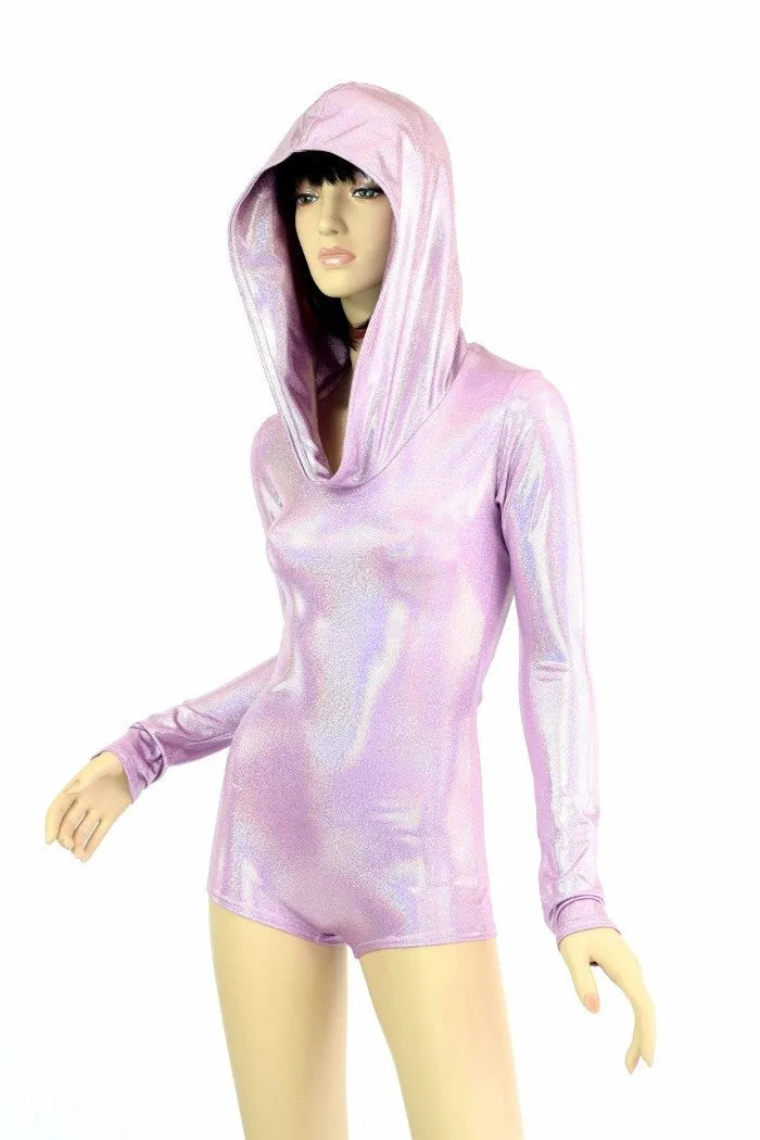 Lilac Long Sleeve Hoodie Romper