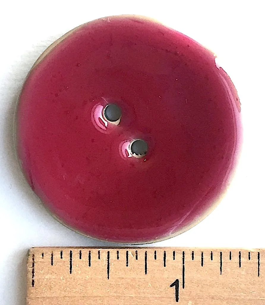 Magenta Shiny Large Coconut Button, 1-3/16" or 1-9/16"