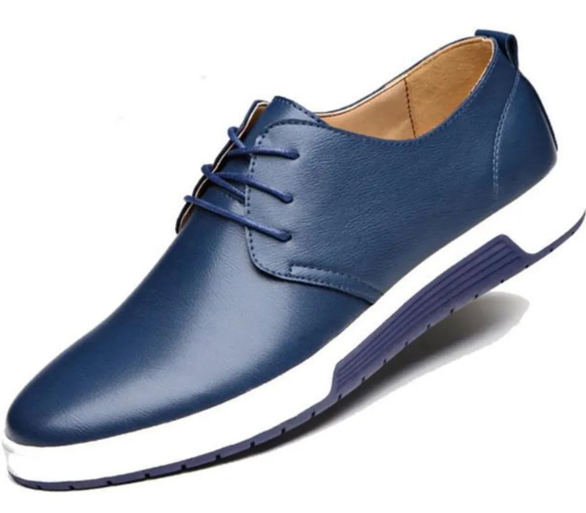 Mens Casual Daily Lace up Leather Shoes