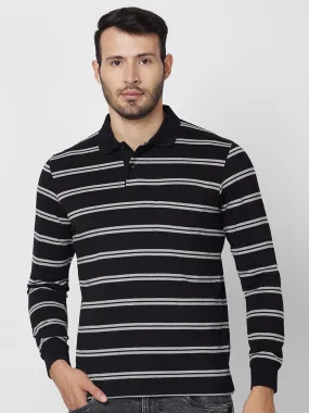 Men's Full Sleeve Jersey Striper Polo
