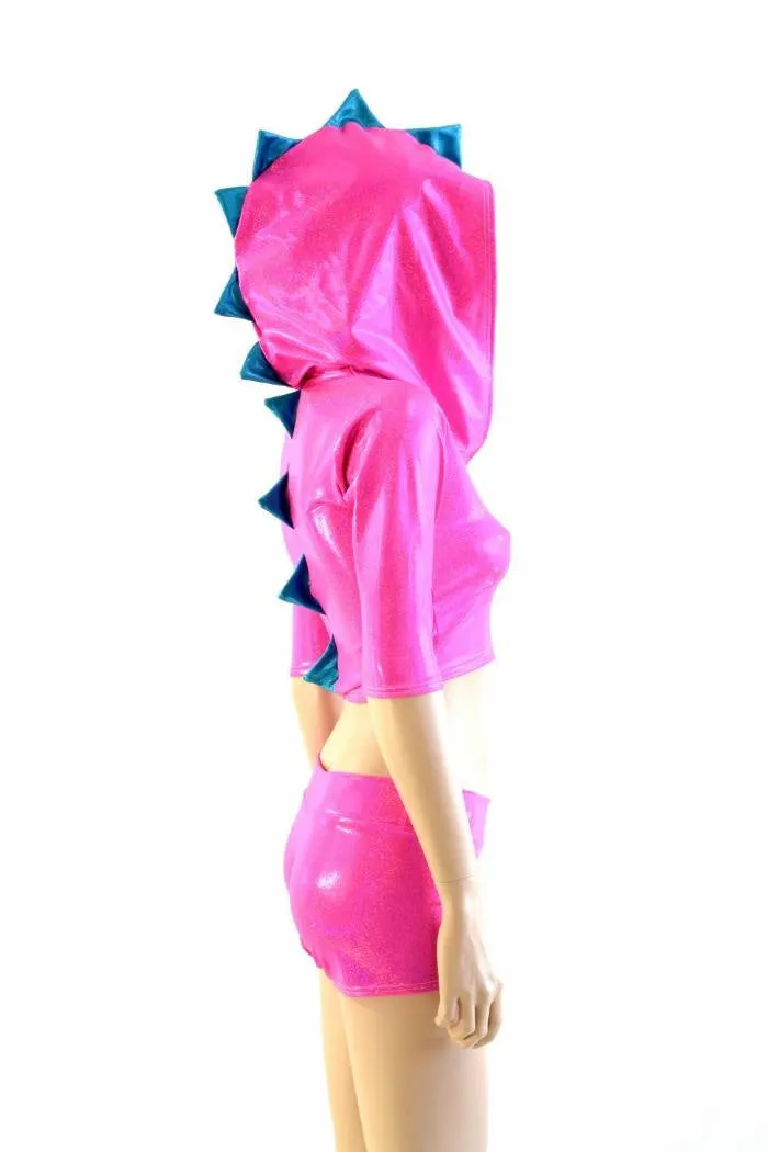 Neon Pink Dragon Hoodie Set
