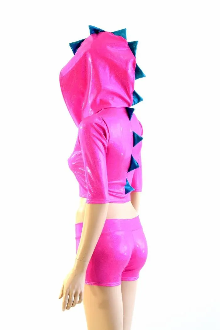 Neon Pink Dragon Hoodie Set