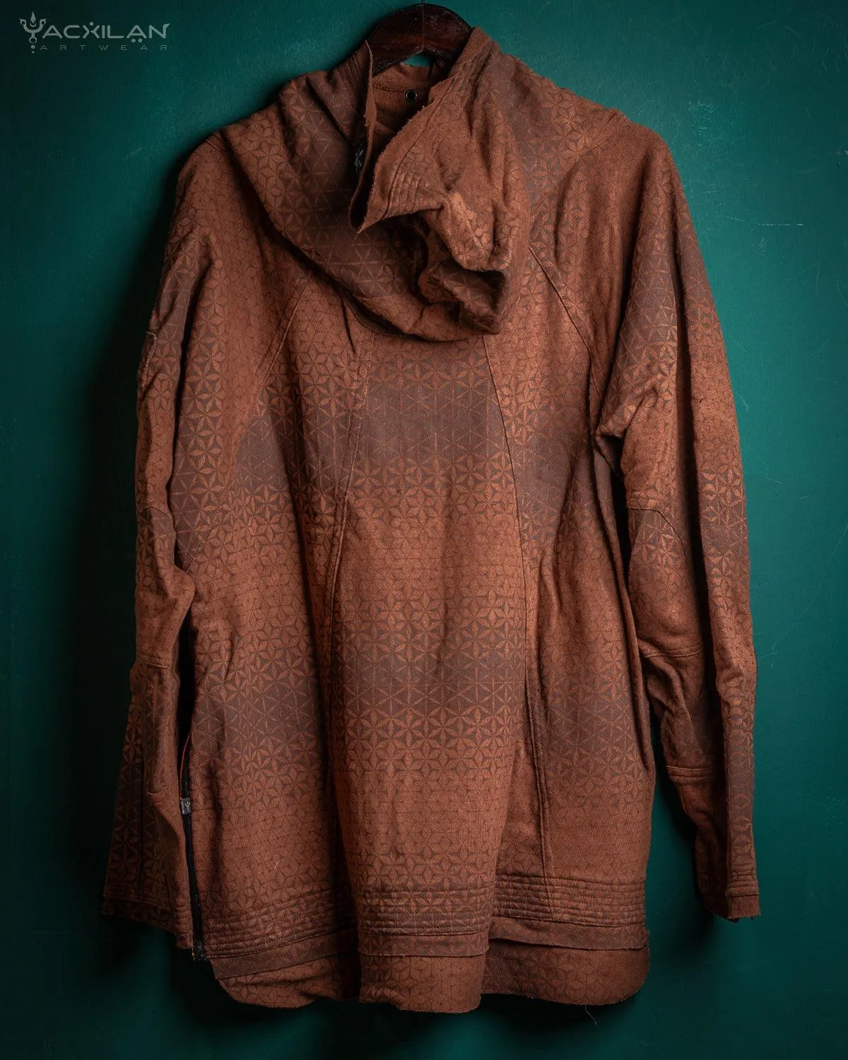 Oversized Hoodie Men /  Hemp Teri Veg Dye Print - Earth SANDSOTIME