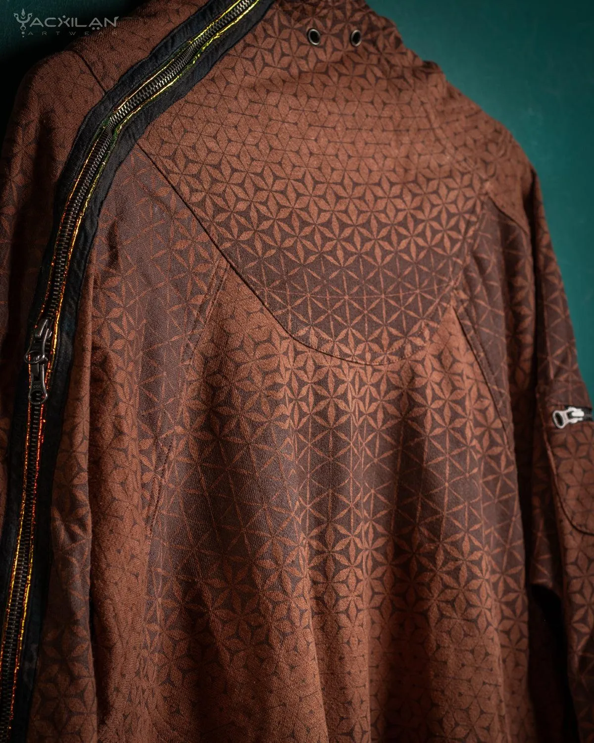 Oversized Hoodie Men /  Hemp Teri Veg Dye Print - Earth SANDSOTIME