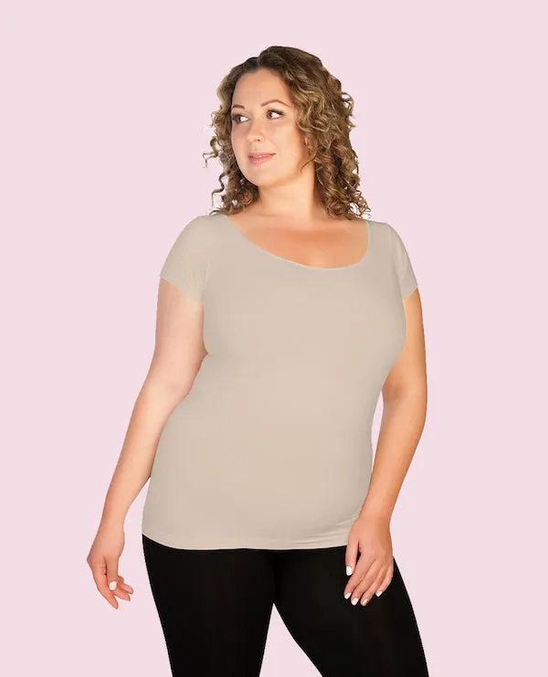 Plus Cap Sleeve Tee