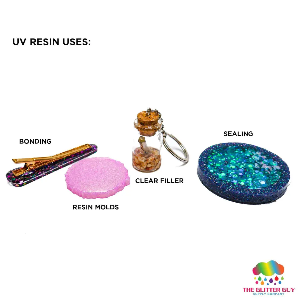 Professional Grade UV Resin 200g (7.05oz) Bottle - The Glitter Guy