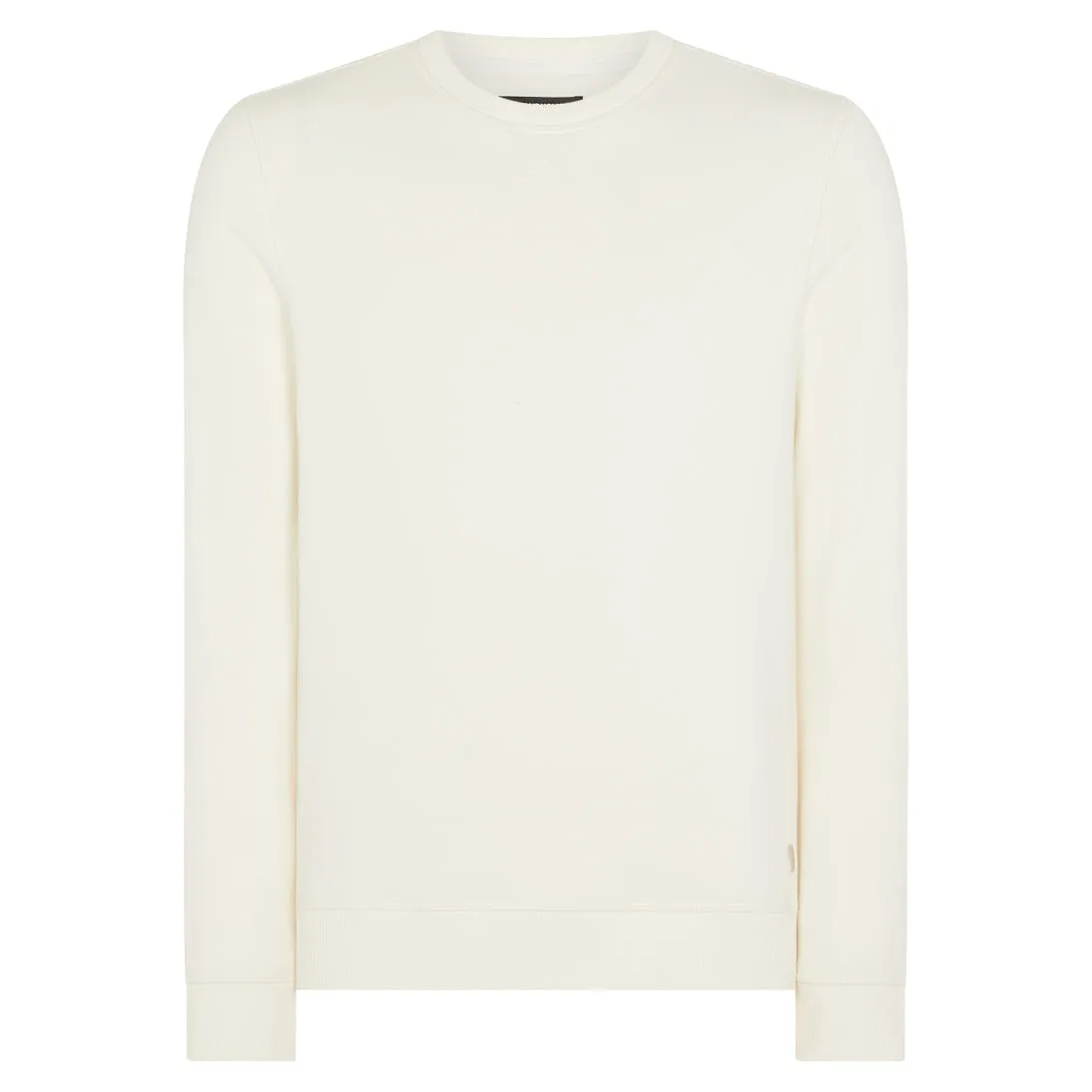 Remus Uomo Tapered Fit Cotton Blend Crew Sweatshirt 58760 Ecru