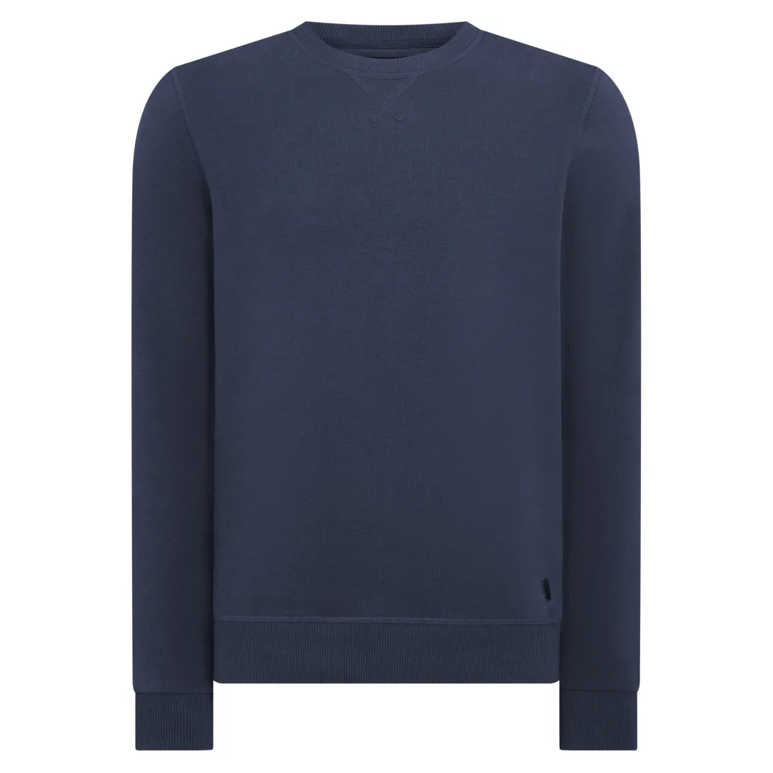 Remus Uomo Tapered Fit Cotton Blend Crew Sweatshirt 58760 Navy