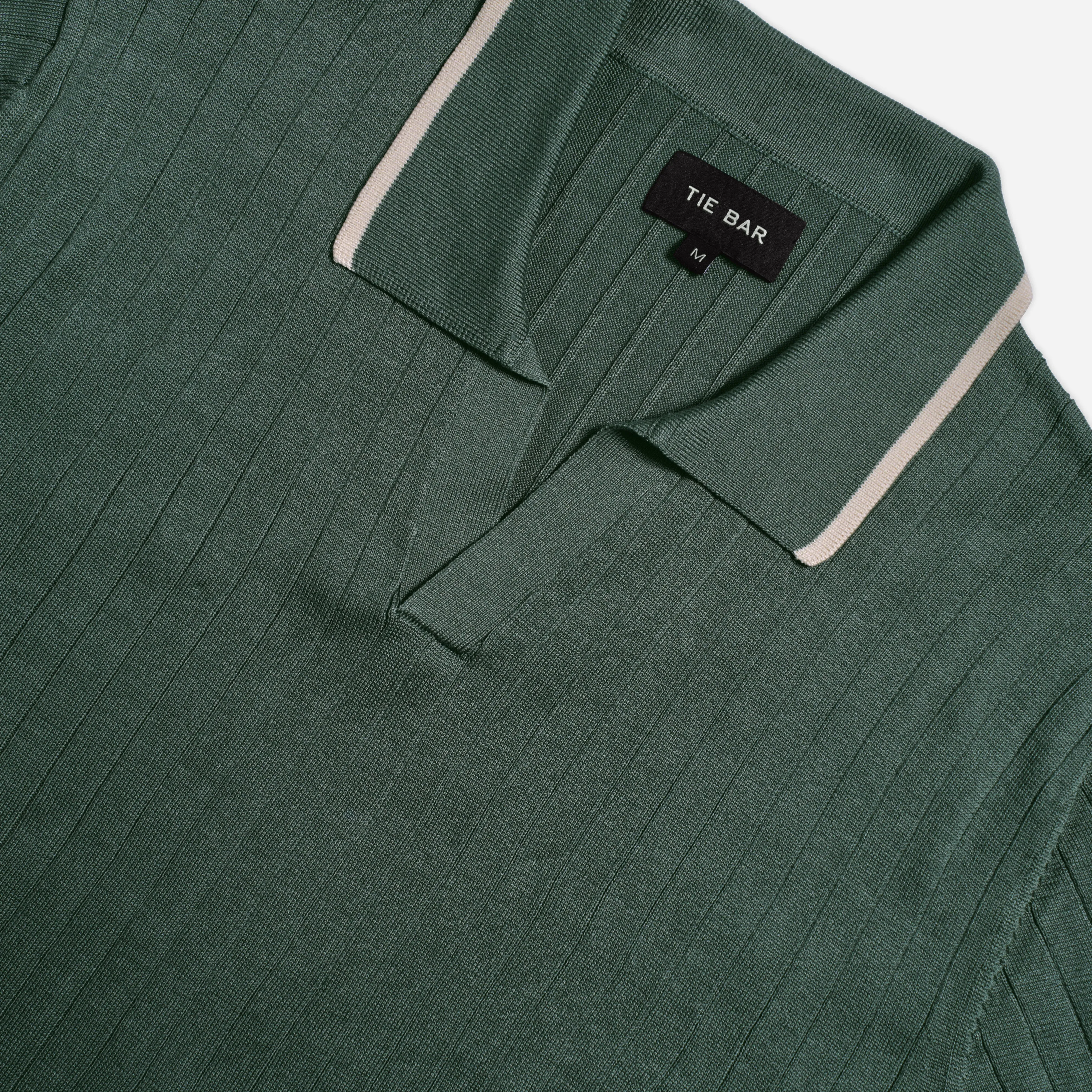 Ribbed Sweater Vintage Cilantro Polo