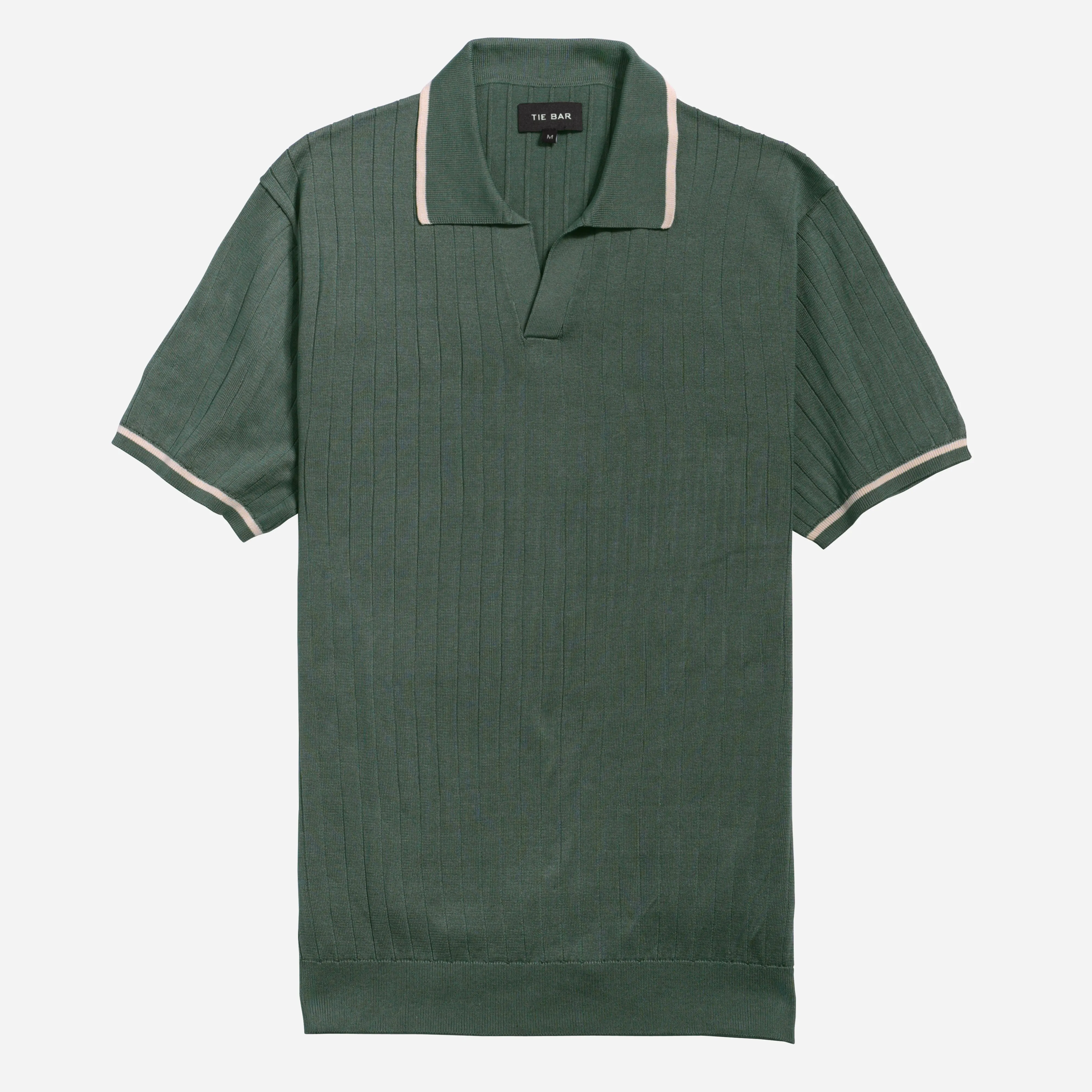 Ribbed Sweater Vintage Cilantro Polo