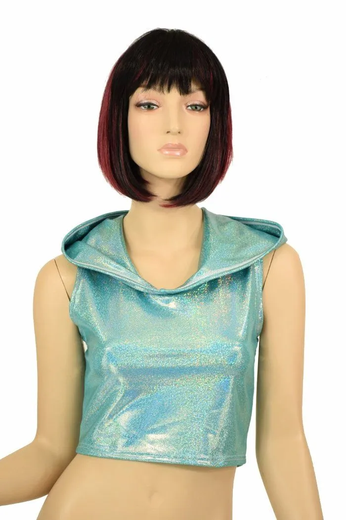Seafoam Racerback Crop Hoodie