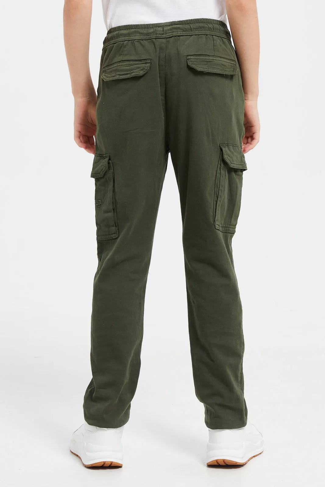Senior Boys Olive Cargo Jogger