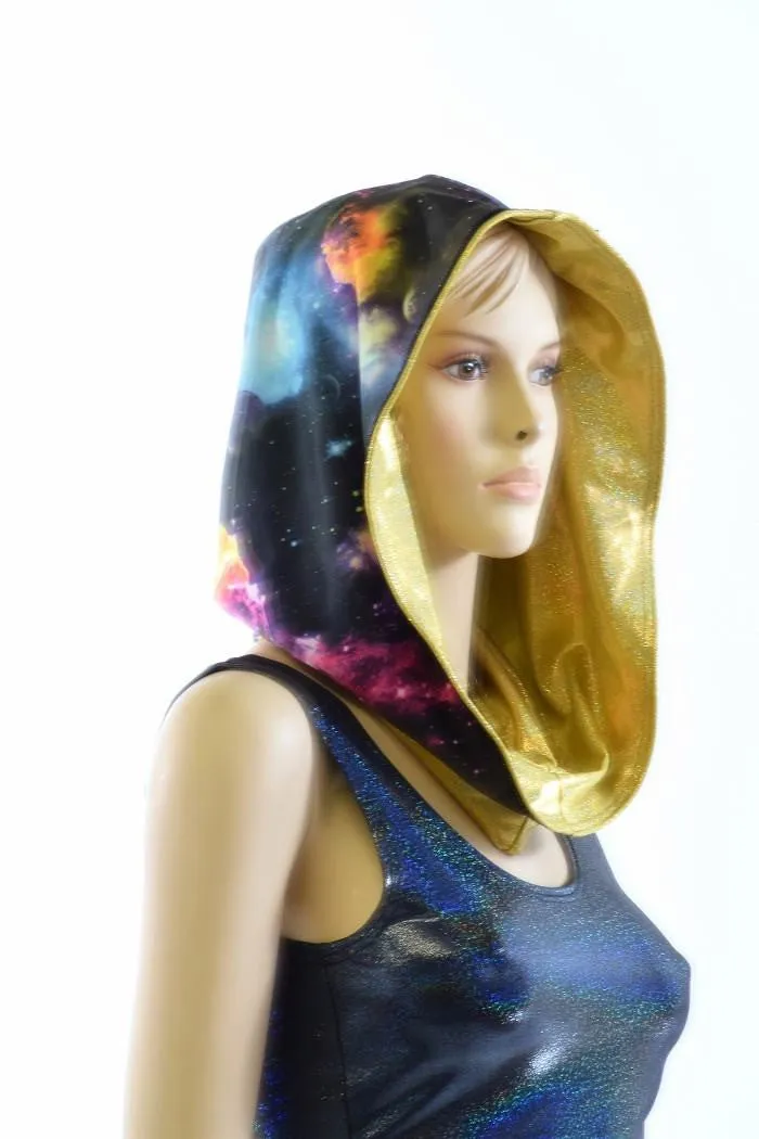 Short Festival Hood in Galaxy & Gold
