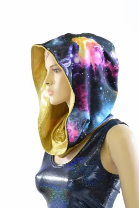 Short Festival Hood in Galaxy & Gold