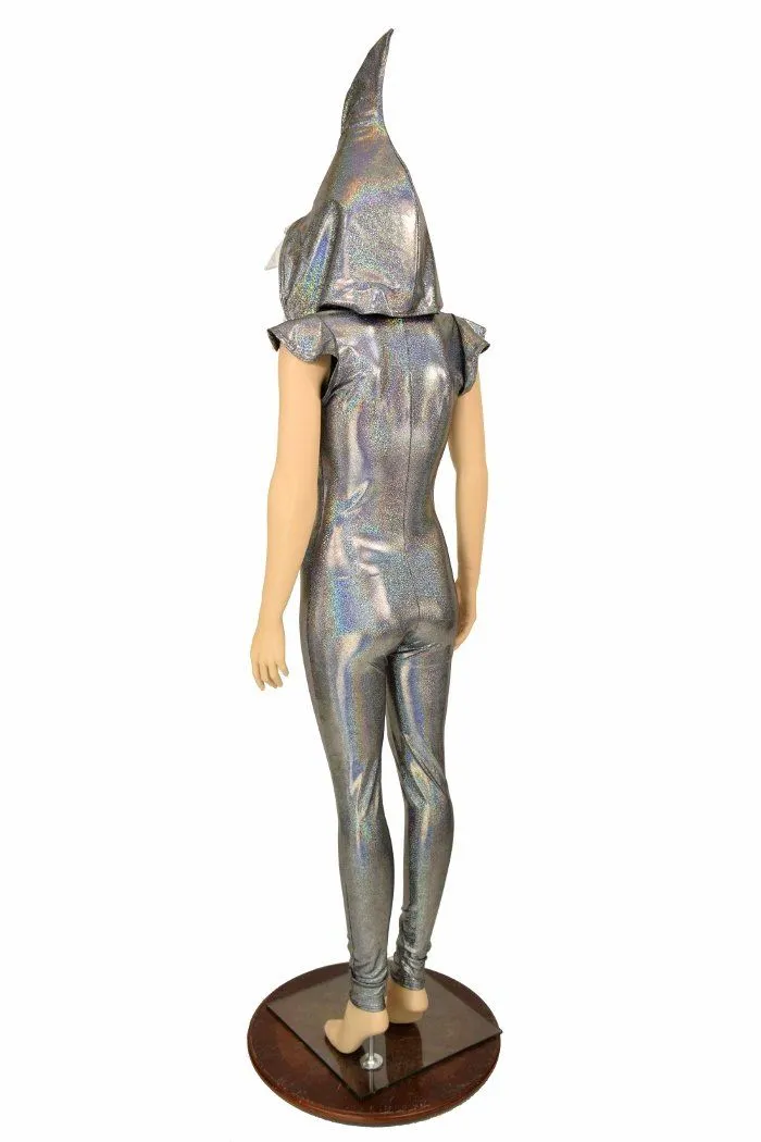 Silver Holo Shark Costume