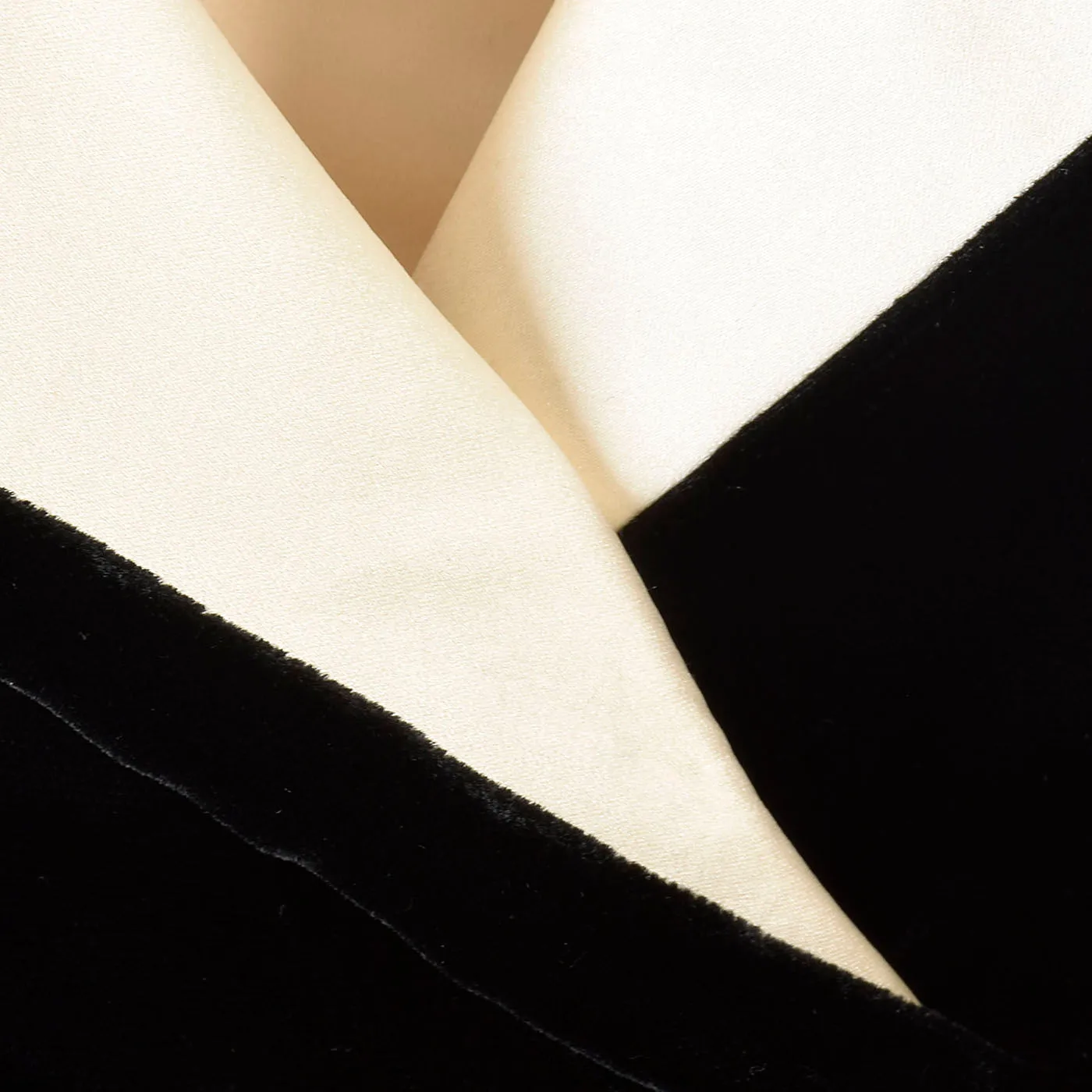 Timeless Lanvin Black Velvet Strapless Dress with Ivory Petal Bust