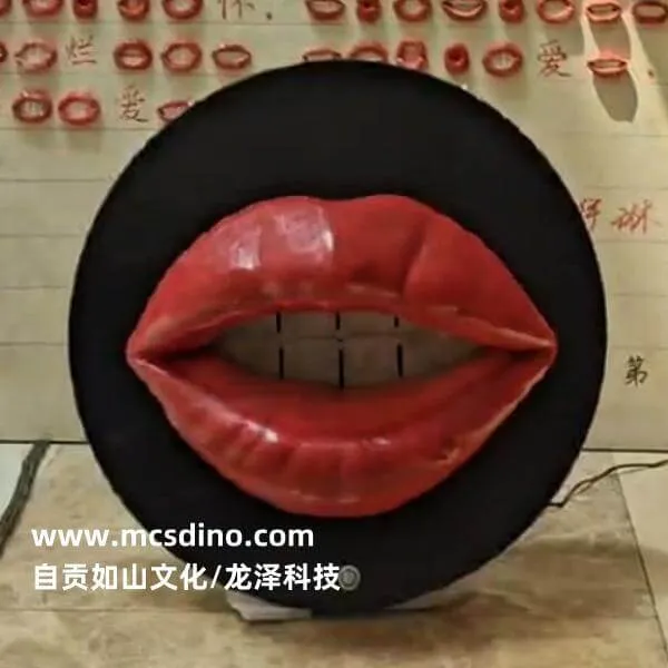 Transformative Window Displays with Animatronic Red Lips-FM032