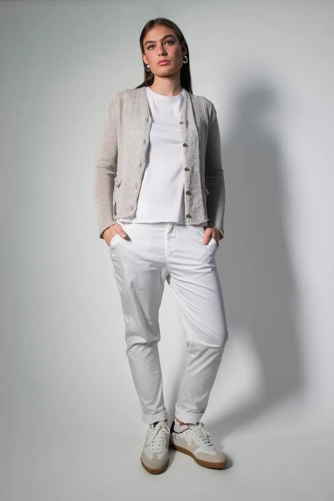 Transit Par Such Classic Slim Chino in White