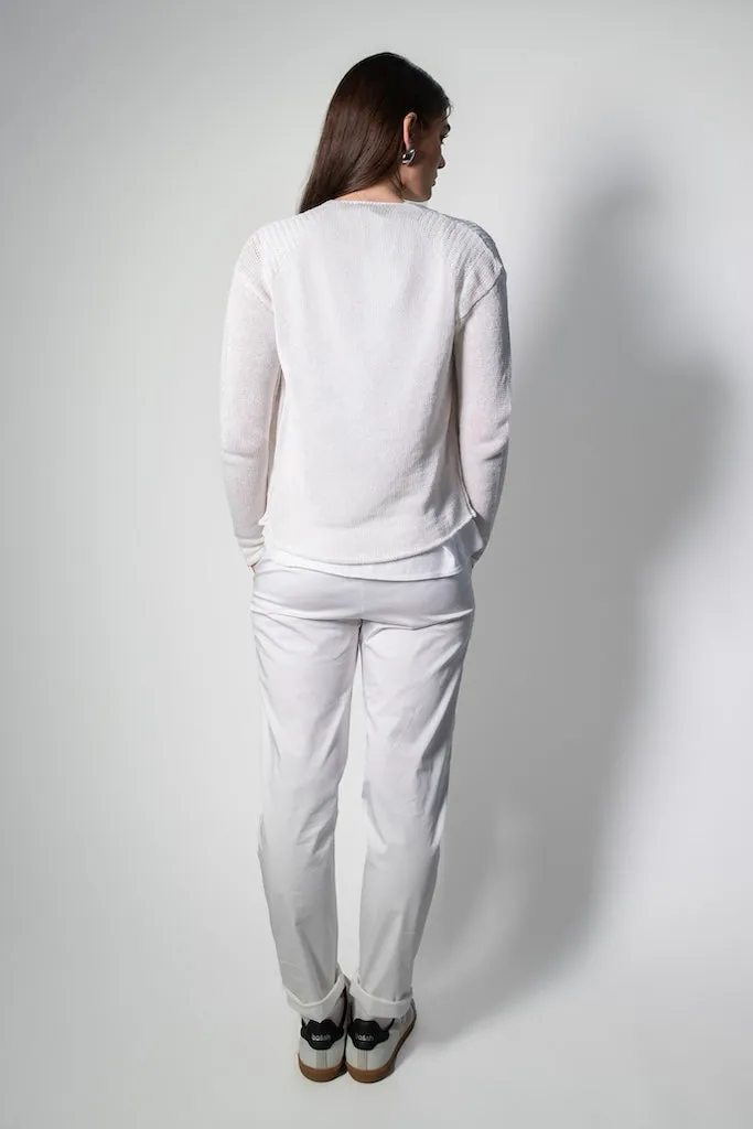 Transit Par Such Classic Slim Chino in White