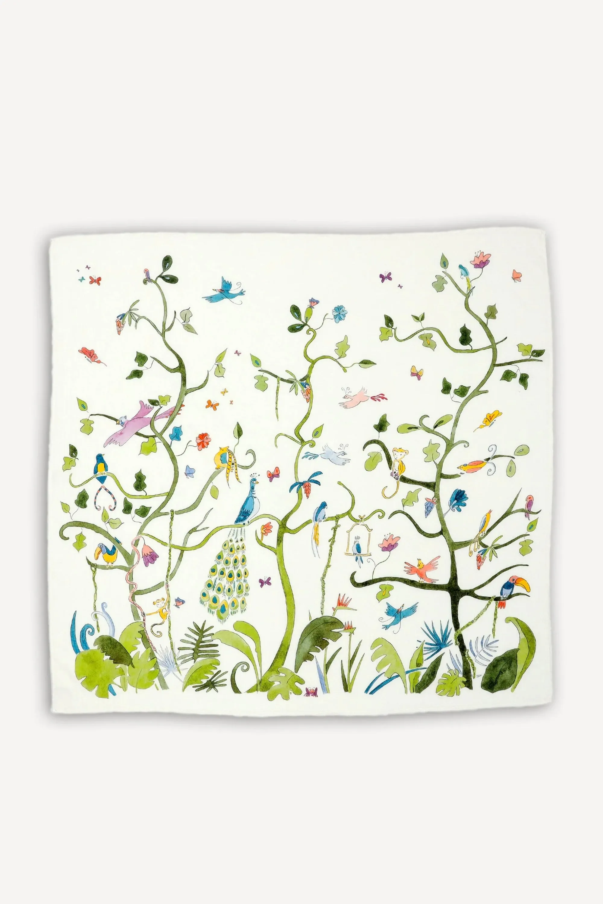 Tropical Chinoiserie Shawl Blanket